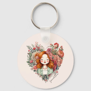 Chaveiro Senhora Bonito Floral Personalizada