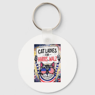Chaveiro Senhoras de gatos para Harris Walz