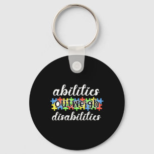 Chaveiro Sensibilização Autismo - As capacidades superam as
