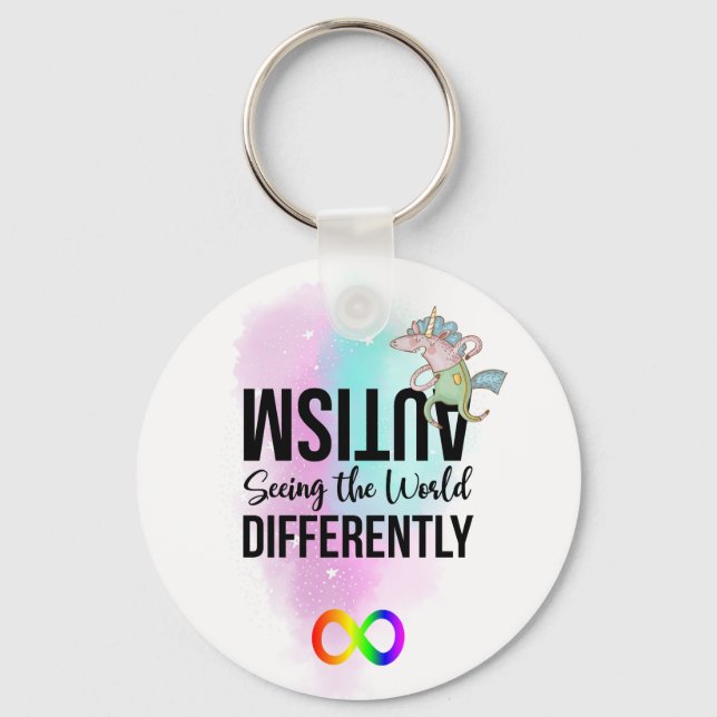 Chaveiro Sensibilização Autista Vendo Diferente Neurodivers (Frente)
