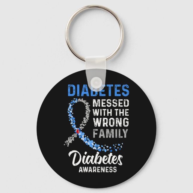 Chaveiro Sensibilização Para A Diabetes Mensada Com O Su Da (Frente)