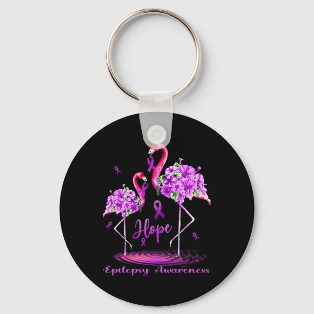 Chaveiro Sensibilização para a Epilepsia Flamingo (Frente)