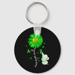 Chaveiro Sensibilização para a saúde mental Sunflower Green