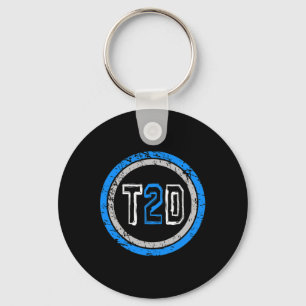 Chaveiro Sensibilização para o emblema azul T2D Tipo 2