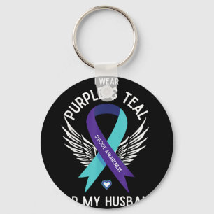 Chaveiro Sensibilização Suicida Eu Visto Teal E Purple Para
