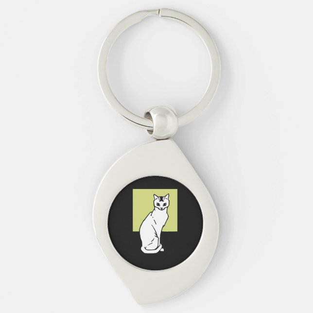Chaveiro Sentado Cat Julie de Graag Art Nouveau (Frente)