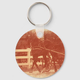 Chaveiro Sepia do cavalo e do carrinho de Amish