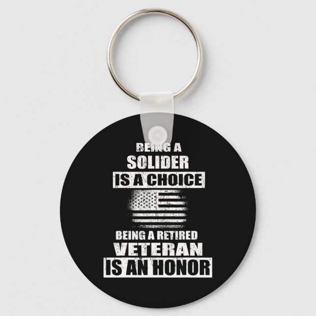 Chaveiro Ser Um Veterano Exército Americano Solider Indepen (Frente)