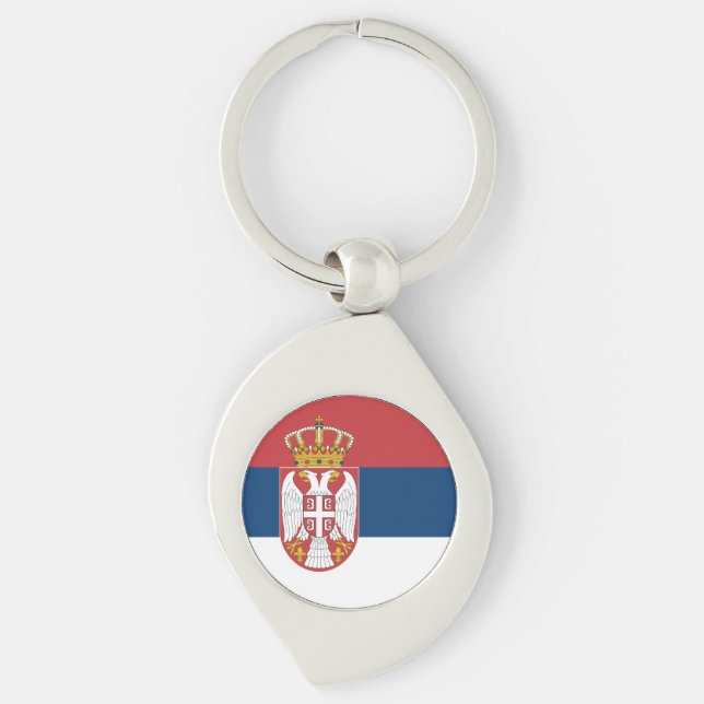 Chaveiro Serbia Flag (Frente)