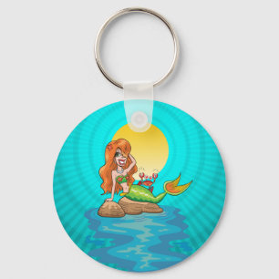 Chaveiro Sereia com lua cheia