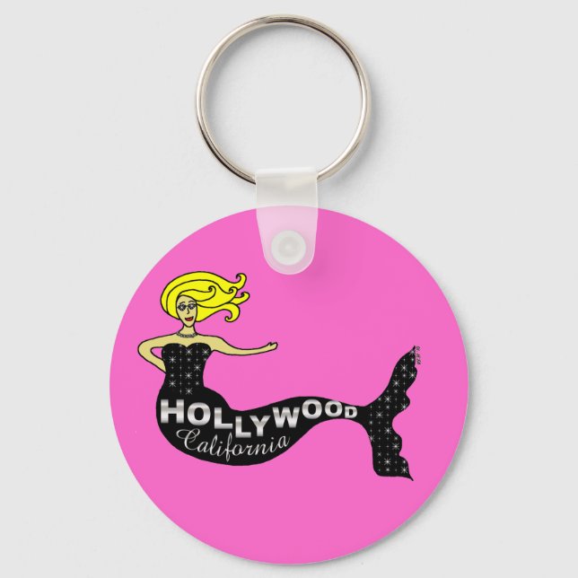 Chaveiro Sereia de Hollywood (rosa) (Frente)