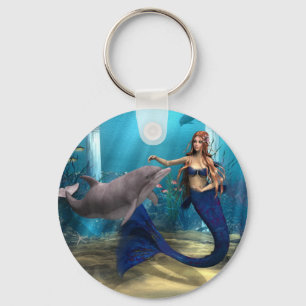 Chaveiro Sereia e Golfinho
