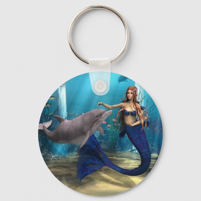 Chaveiro Sereia e Golfinho (Frente)