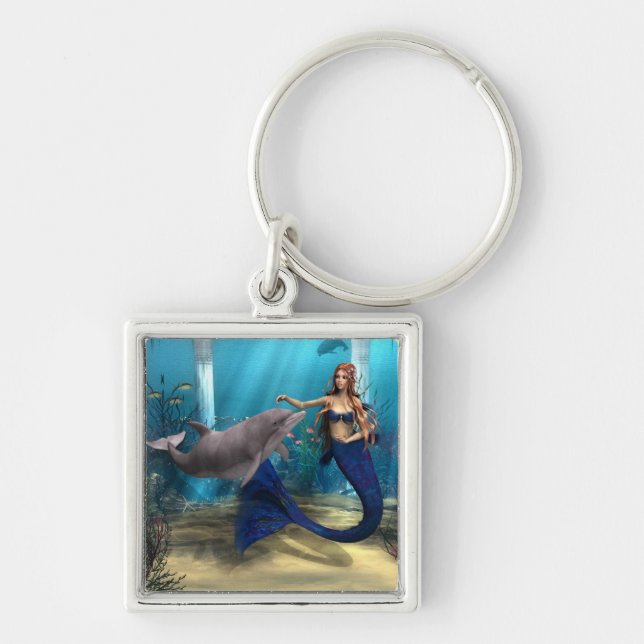 Chaveiro Sereia e Golfinho (Frente)