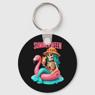 Chaveiro Sereia Sereia Skeleton Flamingo Halloween