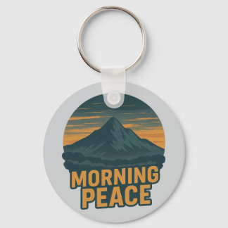 Chaveiro Serene Mountain Sunrise Retro Emblem