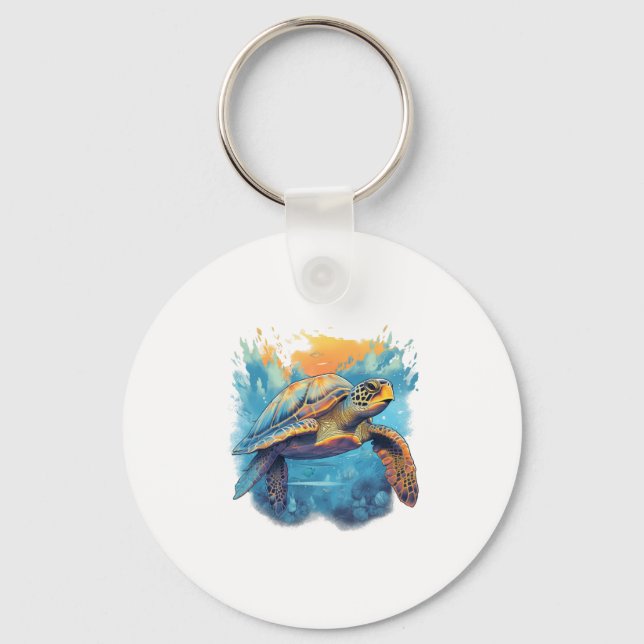 Chaveiro Serene Underwater Turtle Copy (Frente)