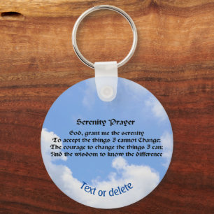 Chaveiro Serenity Prayer Blue Sky Inspiração