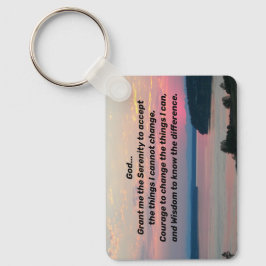 Chaveiro Serenity Prayer Pink Seascape Sunset