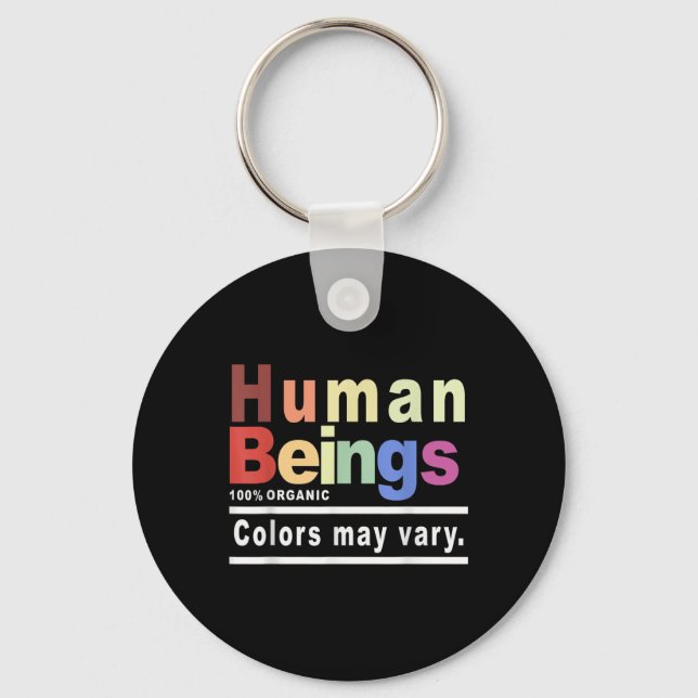 Chaveiro Seres Humanos Cores Orgânicas A 100% Podem Variar  (Frente)