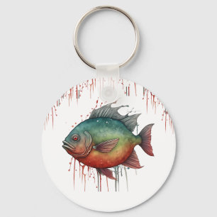 Chaveiro - Série Watercolor: Piranha