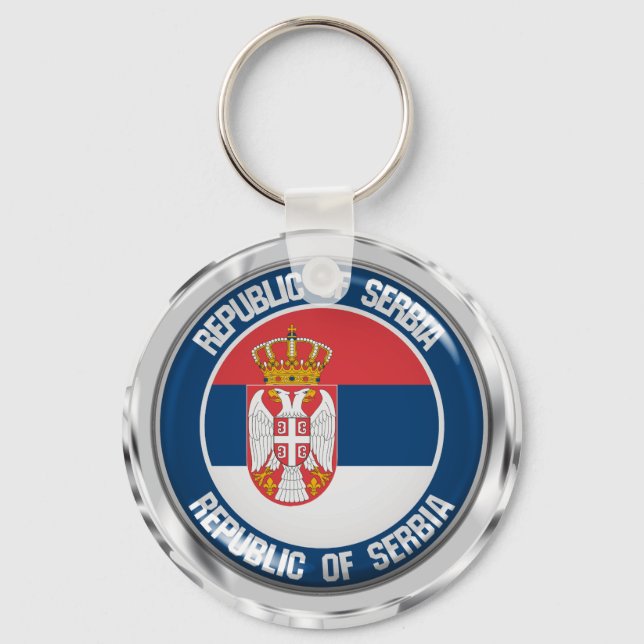 Chaveiro Sérvia Round Emblem (Frente)