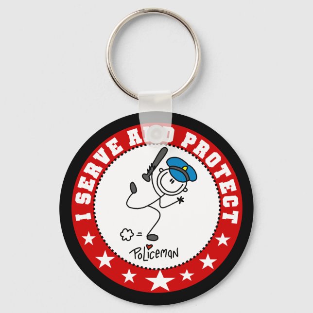 Chaveiro Servir e Proteger o Policial (Frente)