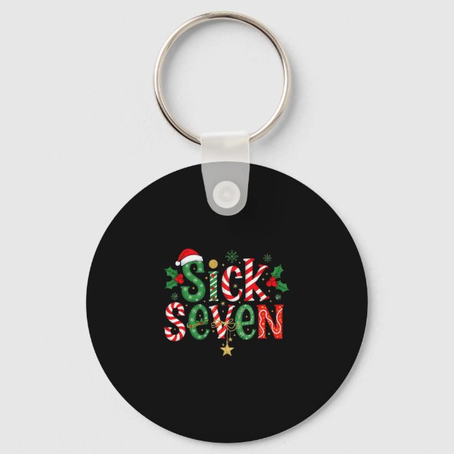 Chaveiro Sete Doente Meme Divertido 67 Seis Sete Natal Dive (Frente)