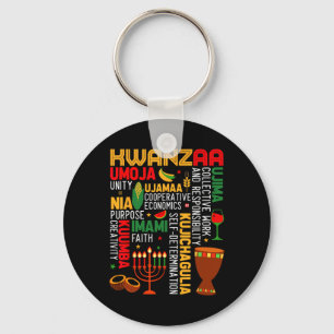 Chaveiro Sete Princípios De Kwanzaa Orgulhosos Afro-America