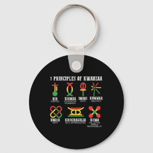 Chaveiro Sete Princípios De Kwanzaa Orgulhosos Afro-America