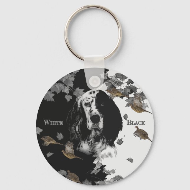 Chaveiro Setor inglês preto e branco (Frente)