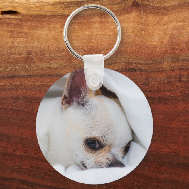 Chaveiro Seu cachorro de estimação foto personalizada chihu (Frente)