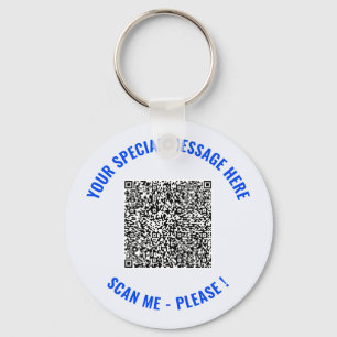 Chaveiro Seu Código QR Divertido com Texto Personalizado Co