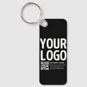 Chaveiro Seu logotipo com código QR e texto editáveis