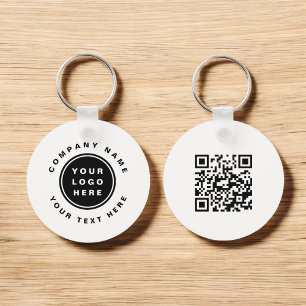 Chaveiro Seu logotipo comercial QR Code Empresa comercial