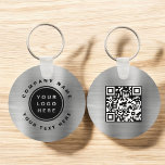 Chaveiro Seu logotipo de negócios Código QR Prata comercial<br><div class="desc">Logotipo da sua empresa Aqui Chaveiro que pode ser usado como uma ferramenta de Marketing comercial para Promocional para um escritório da empresa ou empresa. Entre em contato com o designer para obter itens correspondentes.</div>