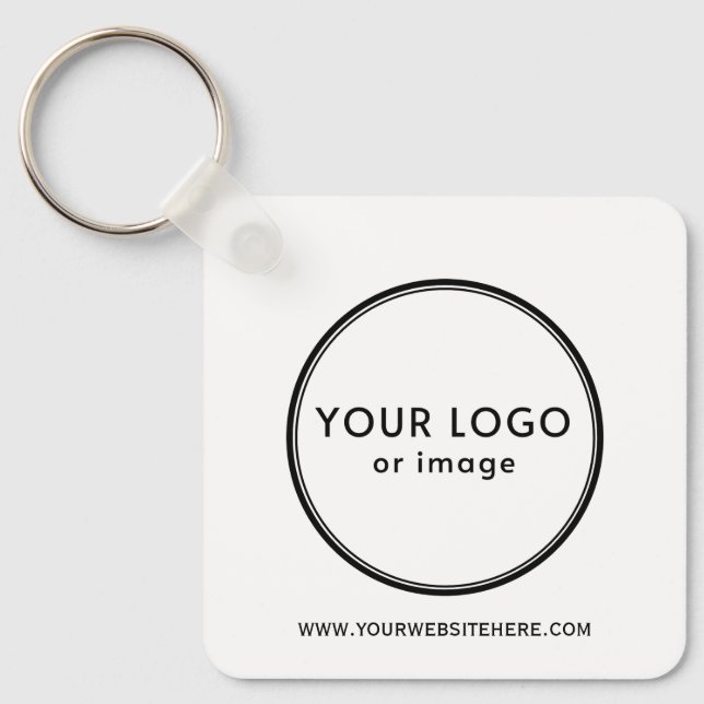 Chaveiro Seu logotipo e texto personalizado (Frente)