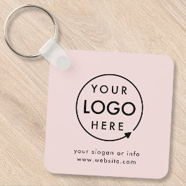 Chaveiro Seu logotipo | Empresa rosa-pente moderna
