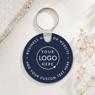 Chaveiro Seu logotipo Marinho Blue Business Website Promo