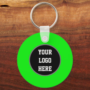 Chaveiro Seu logotipo Neon Green Elegante Empresa amarela