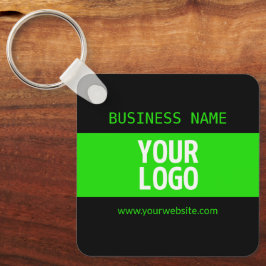 Chaveiro Seu logotipo ou imagem | Preto e Verde Brilho