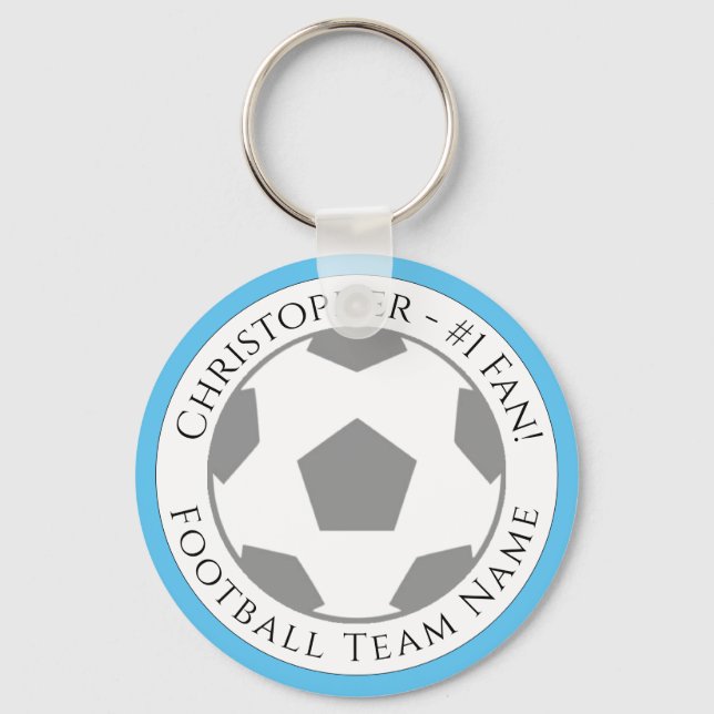 Chaveiro Seu nome e nome da equipe de futebol (Frente)
