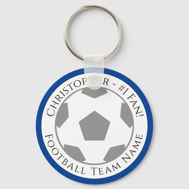 Chaveiro Seu nome e nome da equipe de futebol (Frente)