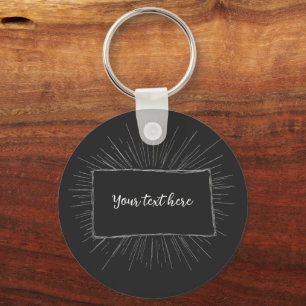 Chaveiro Seu texto aqui nota personalizada design