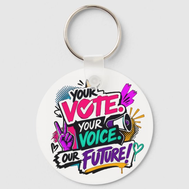 Chaveiro Seu Voto. Sua Voz. Nosso Futuro!  (Frente)