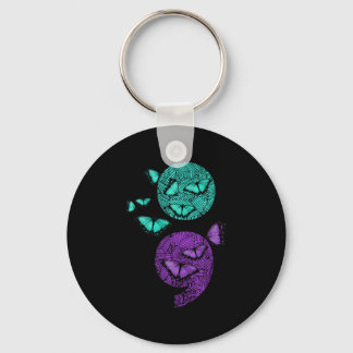 Chaveiro Sexo de Saúde Mental Sensação de Suicídio Semicolo