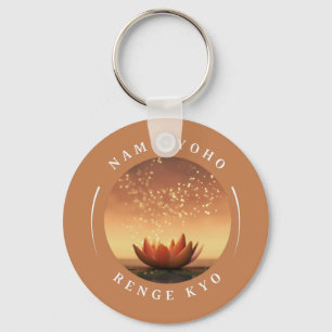 Chaveiro SGI Buddhist Key Chain Lotus "Nam Myoho Renge Kyo"