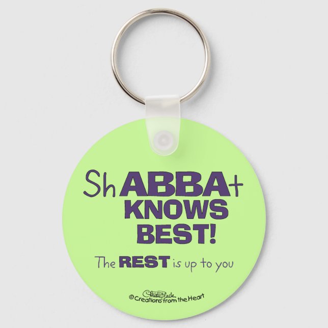 Chaveiro ShABBAt Abba conhece melhor (Frente)