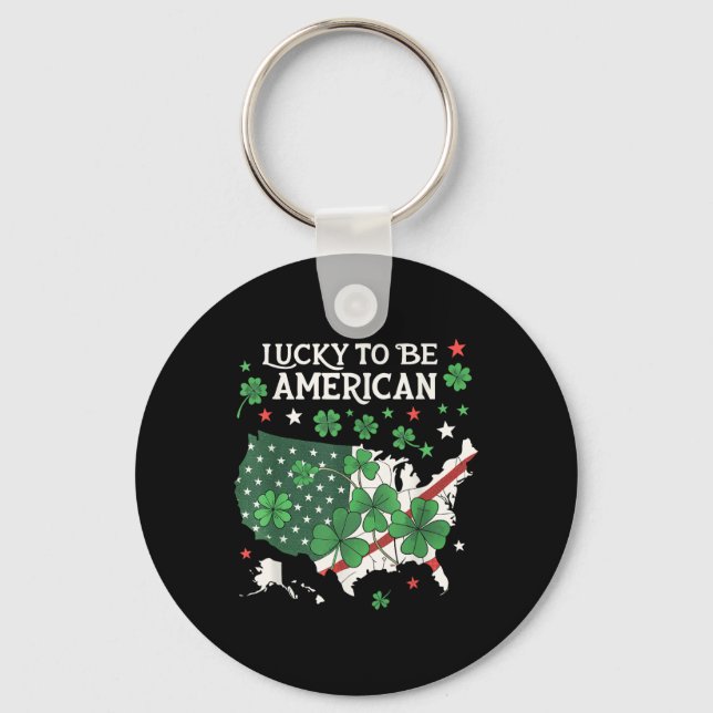 Chaveiro Shamrock Clover Usa Rua. Dia de Patrick (Frente)