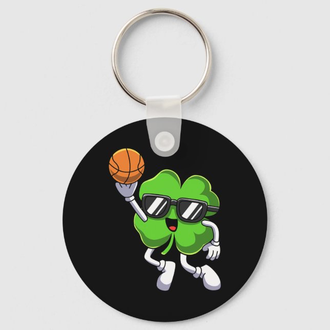 Chaveiro Shamrock divertido Jogando Bysketbyll Bo (Frente)
